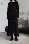M.A+ front button drooping wide leg pants PW481 CWP1